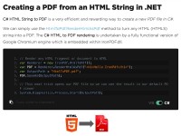   C HTML to PDF