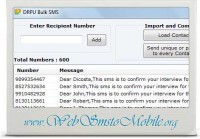   Web SMS to GSM Mobile