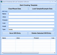   Excel Christmas Gift List Template Software
