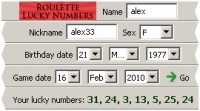   Roulette Lucky Number Generator