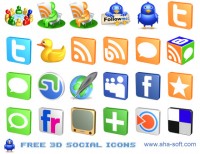   Free 3D Social Icons
