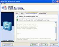   Word File Content Recovery