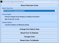   Full Screen Digital Clock Software
