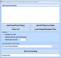   MS PowerPoint To AVI Video Batch Converter Software
