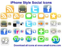   iPhone Style Social Icons