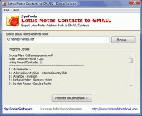   Convert Lotus Notes to Gmail Contacts
