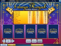   Europa 2 Ways Royal Video Poker Online