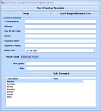   Excel Weekly Employee Timesheet Template Software