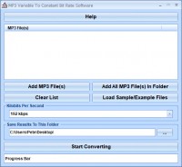   MP3 Variable To Constant Bit Rate Software