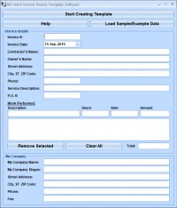   MS Word Service Invoice Template Software