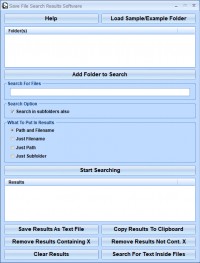   Save File Search Results Software