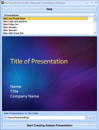   MS PowerPoint Sample Slides and Presentations Software