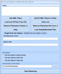   Find and Replace In Multiple XML Files Software