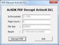   AzSDK PDF Decrypt ActiveX DLL