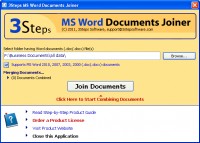  3Steps MS Word Documents Joiner