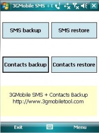   3GMobile SMS + Contacts Backup
