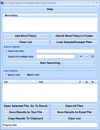   MS Word Search In Multiple Word Files Software
