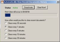   Auto Clear Recent Documents History