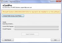   vCard Export to Outlook