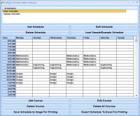   College Schedule Maker Software