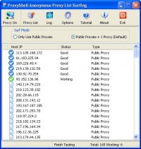   ProxyShell Anonymous Proxy List Surfing