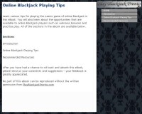   Online Blackjack Playing Tips