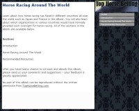   Horse Racing Around The World