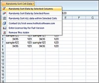   Get Excel Random Sort Order to randomly sort lists, sort sequences, cell ranges, sort data and multiple rows and columns Software!