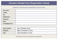   Donation Receipt