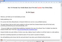   Kindle Book Promotion Tips