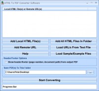   HTML To PDF Converter Software