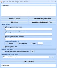   Split CSV Files Into Multiple Files Software