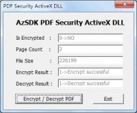   AzSDK PDF Security ActiveX DLL