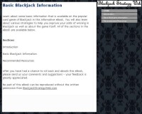   Basic Blackjack Information