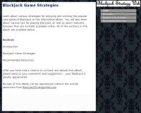   Blackjack Game Strategies