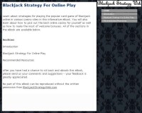   Blackjack Strategy For Online Play