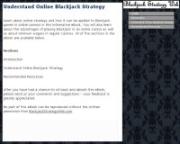   Understand Online Blackjack Strategy