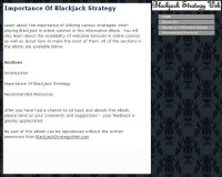   Importance Of Blackjack Strategy