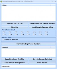   Extract Phone Numbers From Web Sites Software