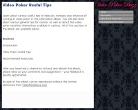   Video Poker Useful Tips