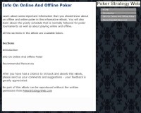   Info On Online And Offline Poker