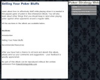   Selling Your Poker Bluffs