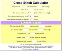   Cross Stitch Fabric Calculator