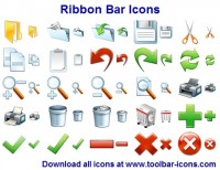   Ribbon Bar Icon Set