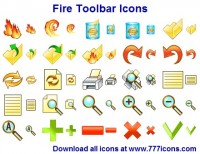   Fire Toolbar Icon Pack