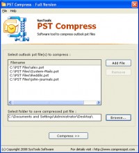   Compress PST Files Size