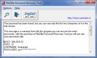   FileZilla Password Recovery Tool