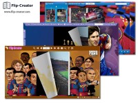   FC Barcelona Theme for Flip Book Design