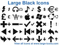   Large Black Icons