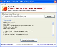   Lotus Notes Contacts to GMAIL